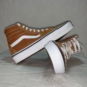 Vans SK8-HI Ca Throwback 'Brown White' women’s size 6/mens 4.5 *NEW*